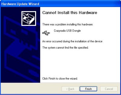 Crazyradio driver error