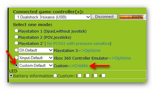 Step 2: click "Custom Default" and then "Create"